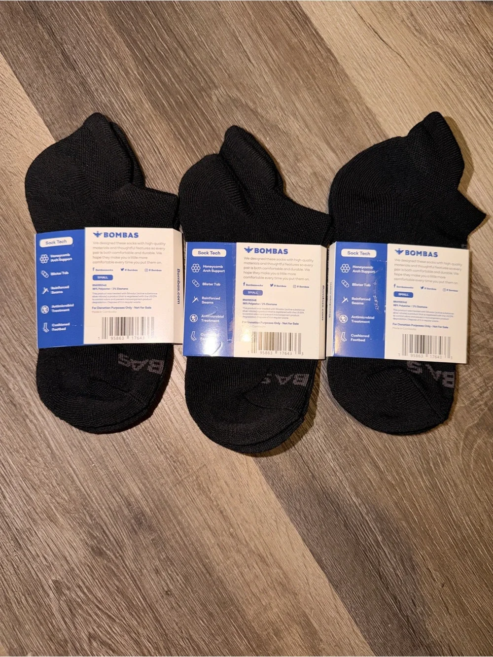 Bombas No-Show Socks - Black (3-Pack)